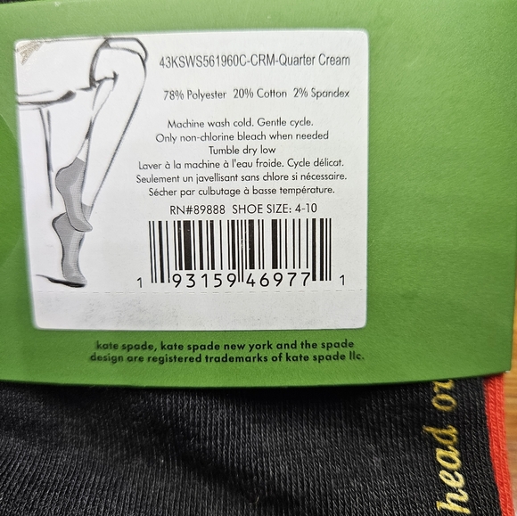 Kate Spade 3 Pack Quarter Socks - Picture 5 of 5